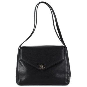 CHANEL Caviar Single Flap Kelly Shoulder Bag